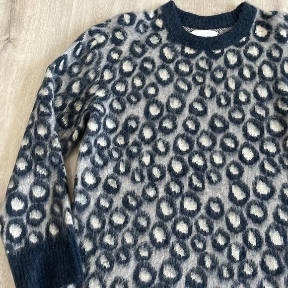 Current/Elliott The Cali Leopard Brushed Print Sweater Oversized Women’s 0 - Picture 4 of 10